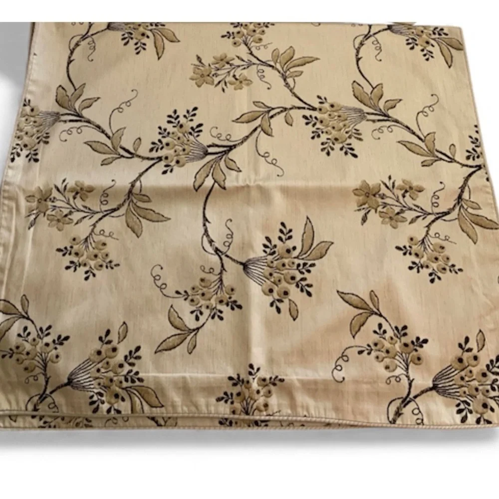 Lauren Ralph Lauren Plage d'Or Floral Sateen Beige Brown Pillow Standard Sham